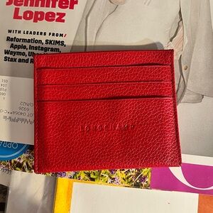 Longchamp Le Foulonne Leather Card Holder